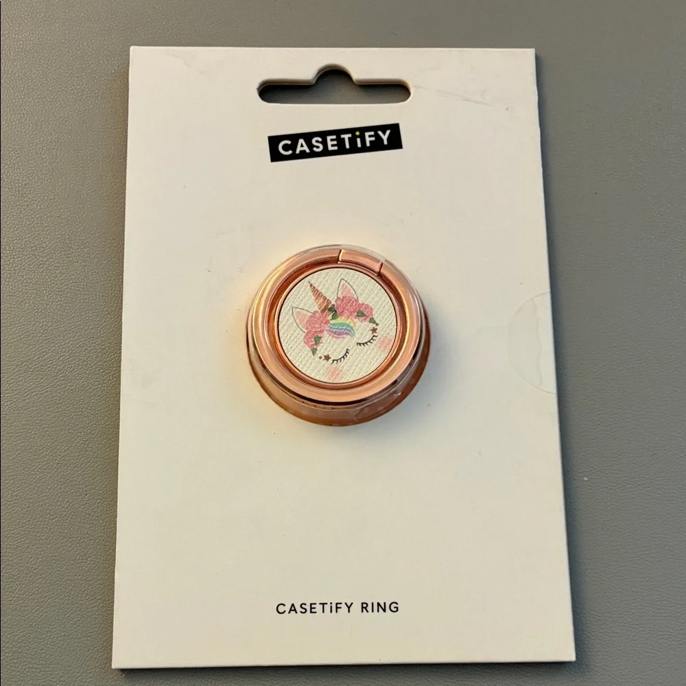 NWT Casetify Pink and Gold Unicorn Ring Holder